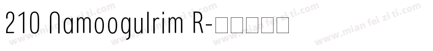 210 Namoogulrim R字体转换